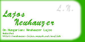 lajos neuhauzer business card